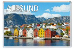 Alesund - Norway - Artistic Jumbo Fridge Magnet 26N1
