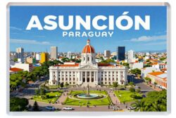 Asuncion - Paraguay - Artistic Jumbo Fridge Magnet 26P1