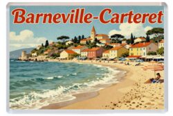 Barneville-Carteret - France - Artistic Jumbo Fridge Magnet 26F1