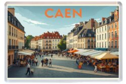 Caen - France - Artistic Jumbo Fridge Magnet 26F1