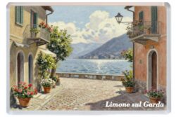 Limone sul Garda - Italy - Artistic Jumbo Fridge Magnet 25I1