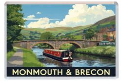 Monmouth & Brecon Canal - Wales - Artistic Jumbo Fridge Magnet 26W1