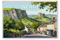 Neath - Wales - Artistic Jumbo Fridge Magnet 26W1