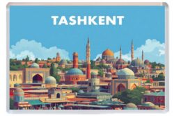 Tashkent - Uzbekistan - Artistic Jumbo Fridge Magnet 26U1