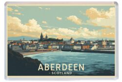 Aberdeen - Scotland - Artistic Jumbo Fridge Magnet 26S1