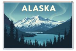 Alaska - USA - Artistic Jumbo Fridge Magnet 26US1