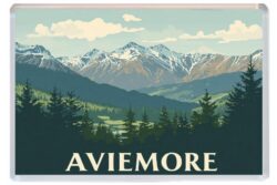 Aviemore - Scotland - Artistic Jumbo Fridge Magnet 26S1
