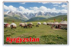 Kyrgyzstan - Artistic Jumbo Fridge Magnet 26K1