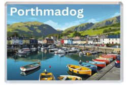Porthmadog - Wales - Artistic Jumbo Fridge Magnet 26W1