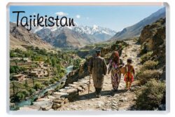 Tajikistan - Artistic Jumbo Fridge Magnet 26T1