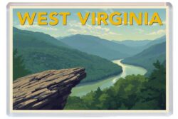 West Virginia - USA - Artistic Jumbo Fridge Magnet 26US1